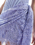 Flowering Girl Women Strapless Lace Dress In Lilac