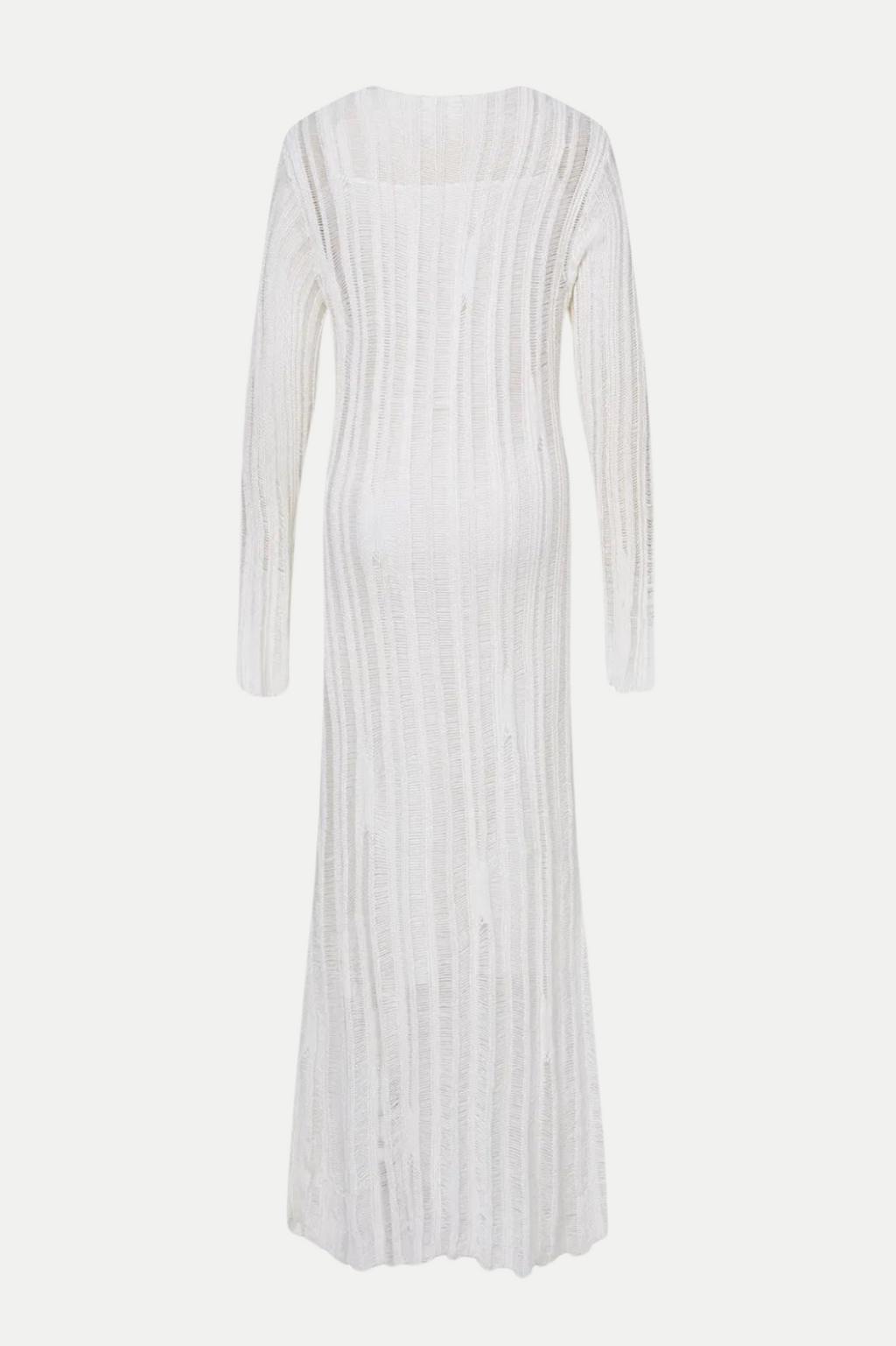 Flowering Girl Women Hilaria Rose Handcrafted Knit Midi Dress in White
