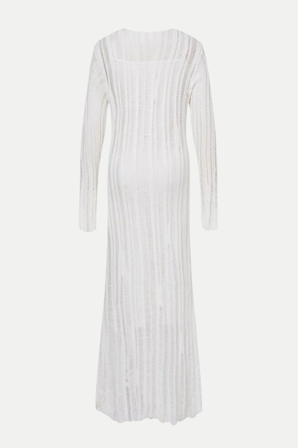 Flowering Girl Women Hilaria Rose Handcrafted Knit Midi Dress in White