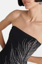 Flowering Girl Women Hlisa Strapless Feather Embellished Mini Dress