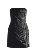 Flowering Girl Women Hlisa Strapless Feather Embellished Mini Dress