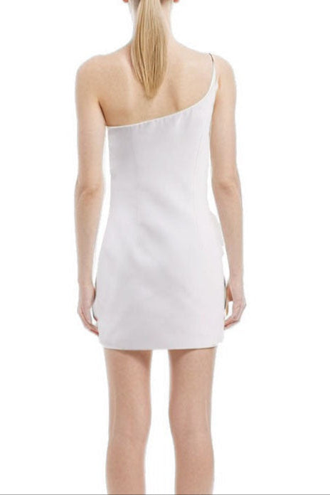 Flowering Girl Women Emily Flower Halter Neck Mini Dress In White