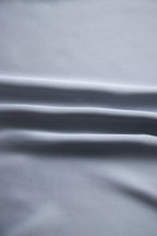 Silver Satin Blouse With Plunging V-Neck