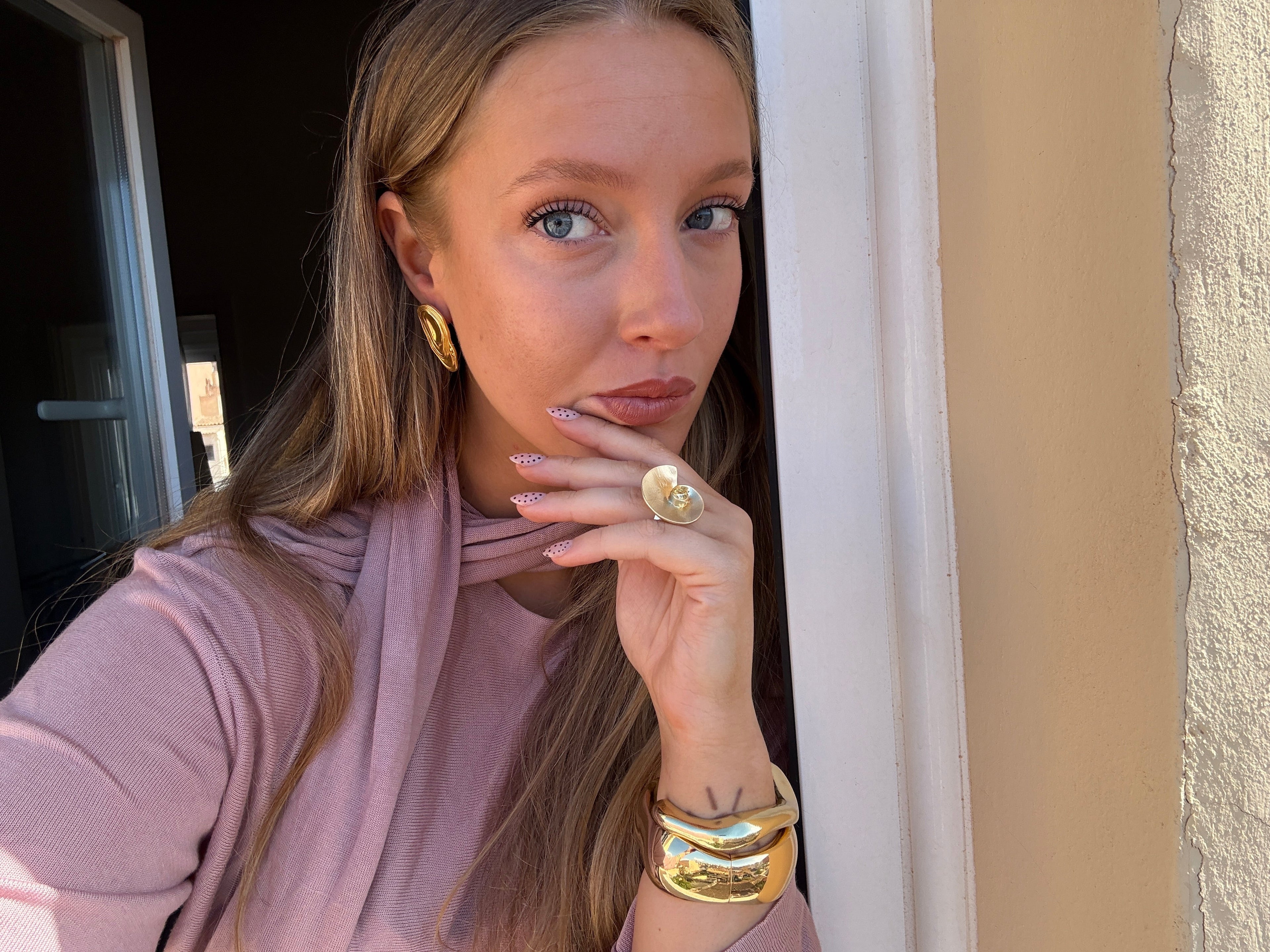 Acacia - Gold Earrings Plating Waterproof