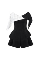 Two-Tone Top Wide-Leg Shorts Two Piece Set
