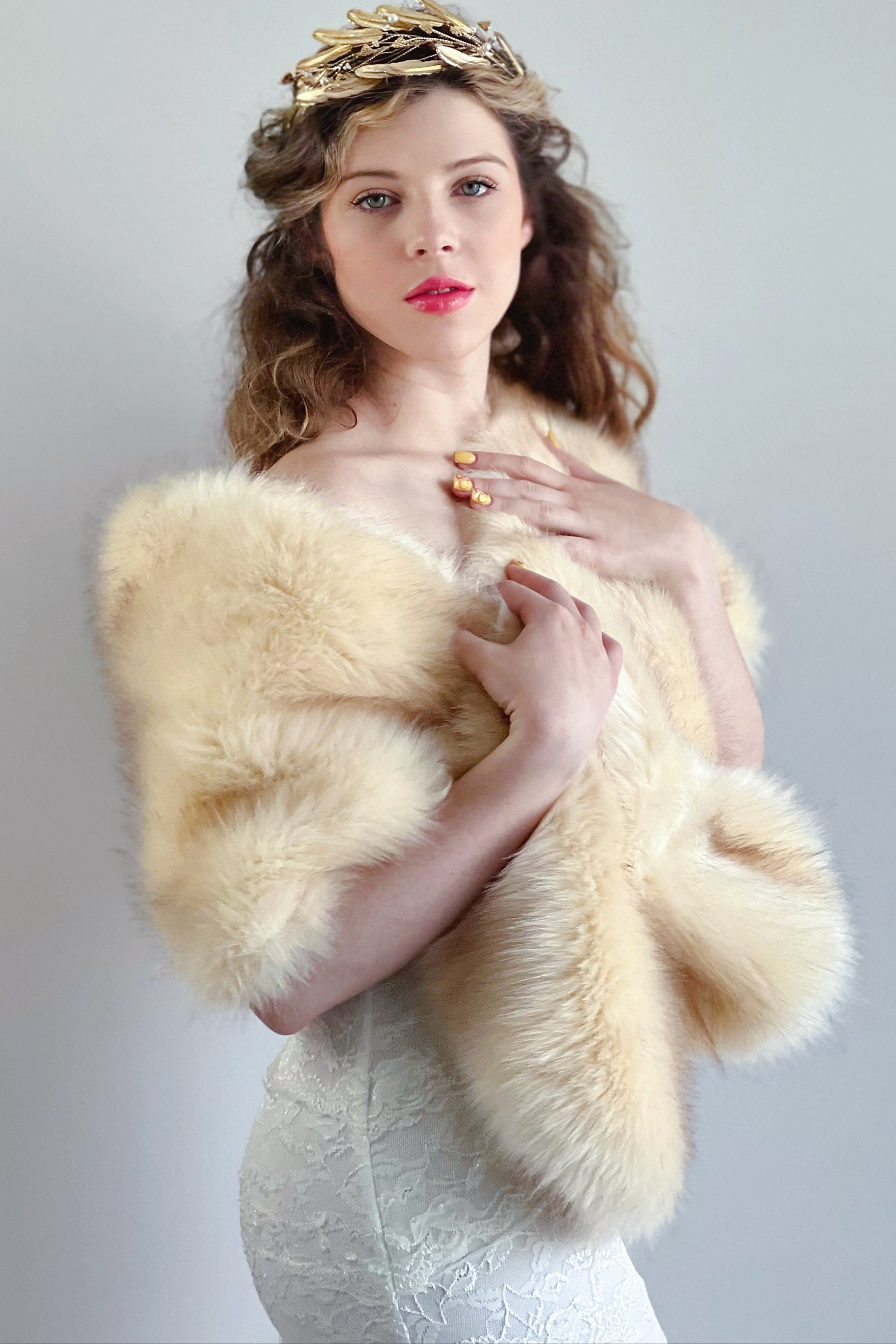 isabel Fur Shawl