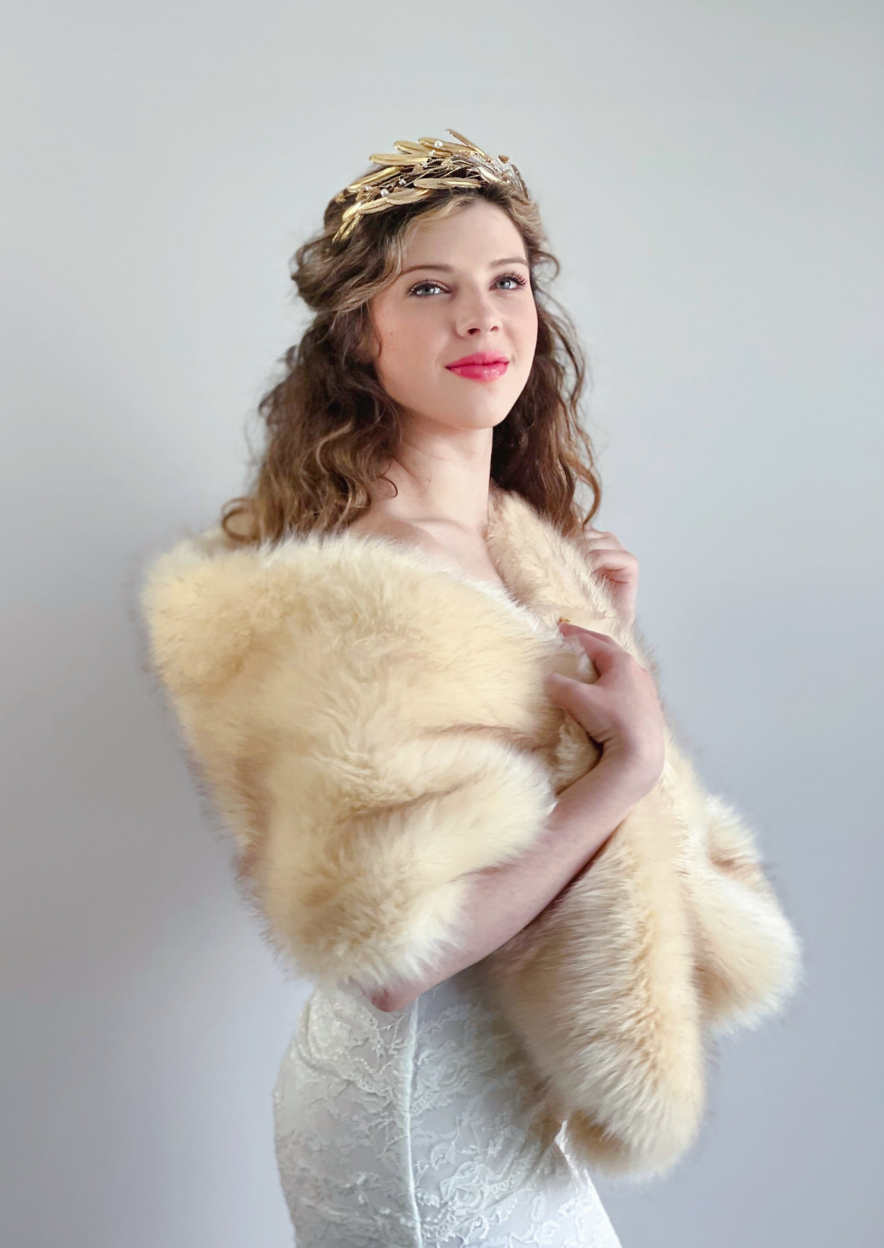 isabel Fur Shawl