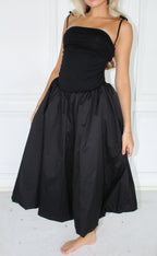 Flowering Girl Women Lottie Puffball Midi Dress In Black