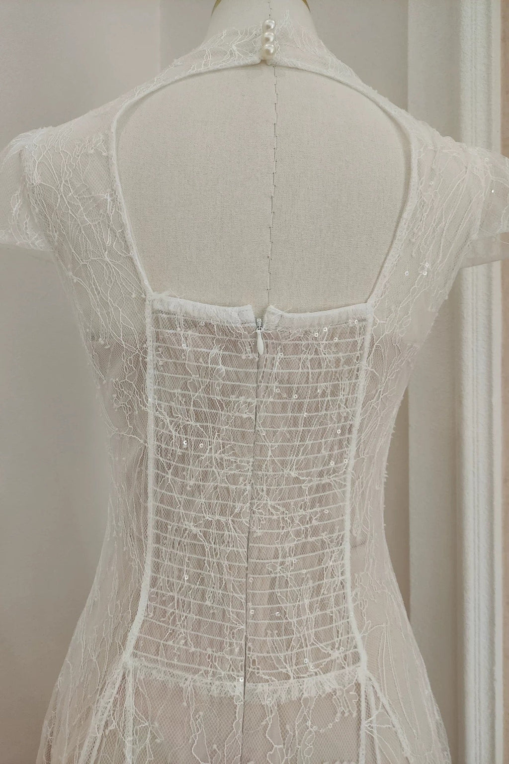 Lace Sequin A Line Midi Dress