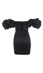Flowering Girl Women Satin Ruffle Strapless Dress