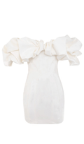 Flowering Girl Women Satin Ruffle Strapless Dress