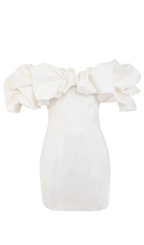 Flowering Girl Women Satin Ruffle Strapless Dress