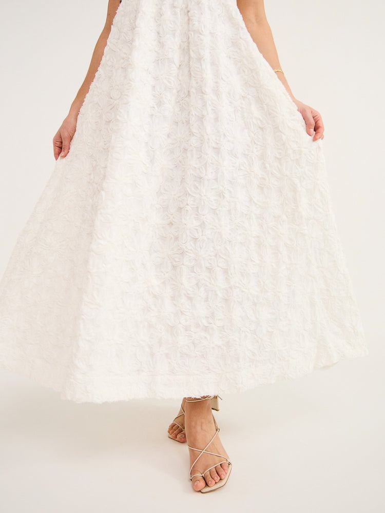 Flowering Girl Women Iggy Embroidered Midi Dress In Cream
