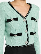 MINT CABLE KNIT CARDIGAN
