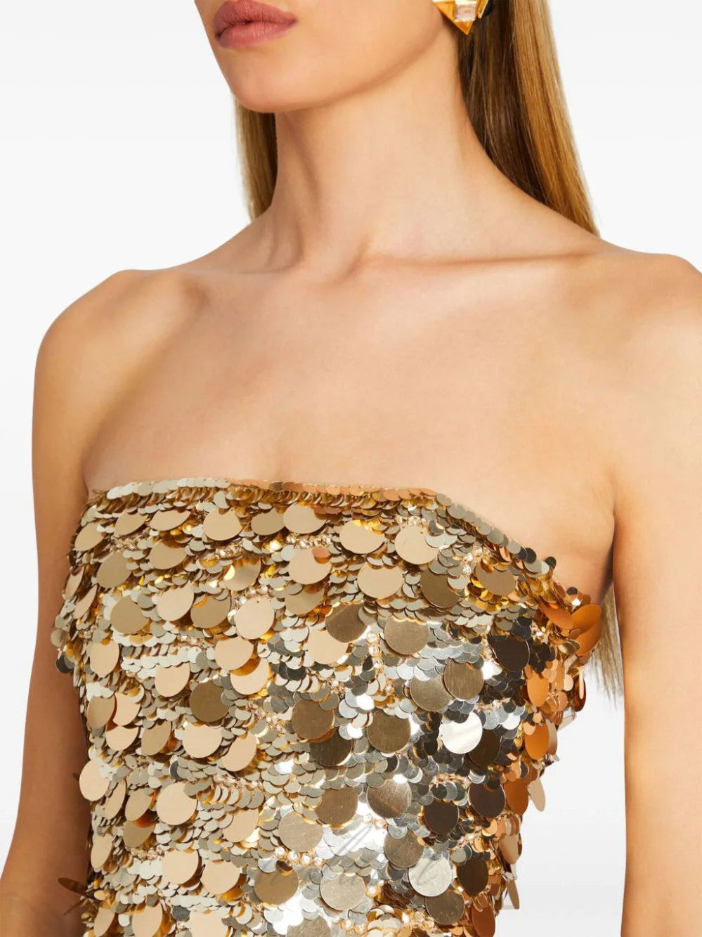 Flowering Girl Women Sequin-Embellished Strapless Mini Dress