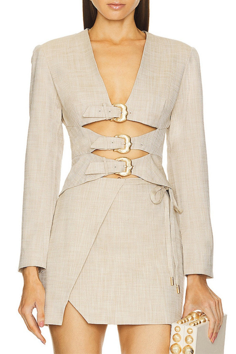 Flowering Girl Women Indira Cutout Buckle Blazer Dress