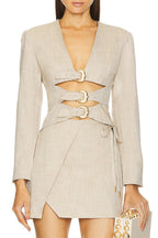 Flowering Girl Women Indira Cutout Buckle Blazer Dress