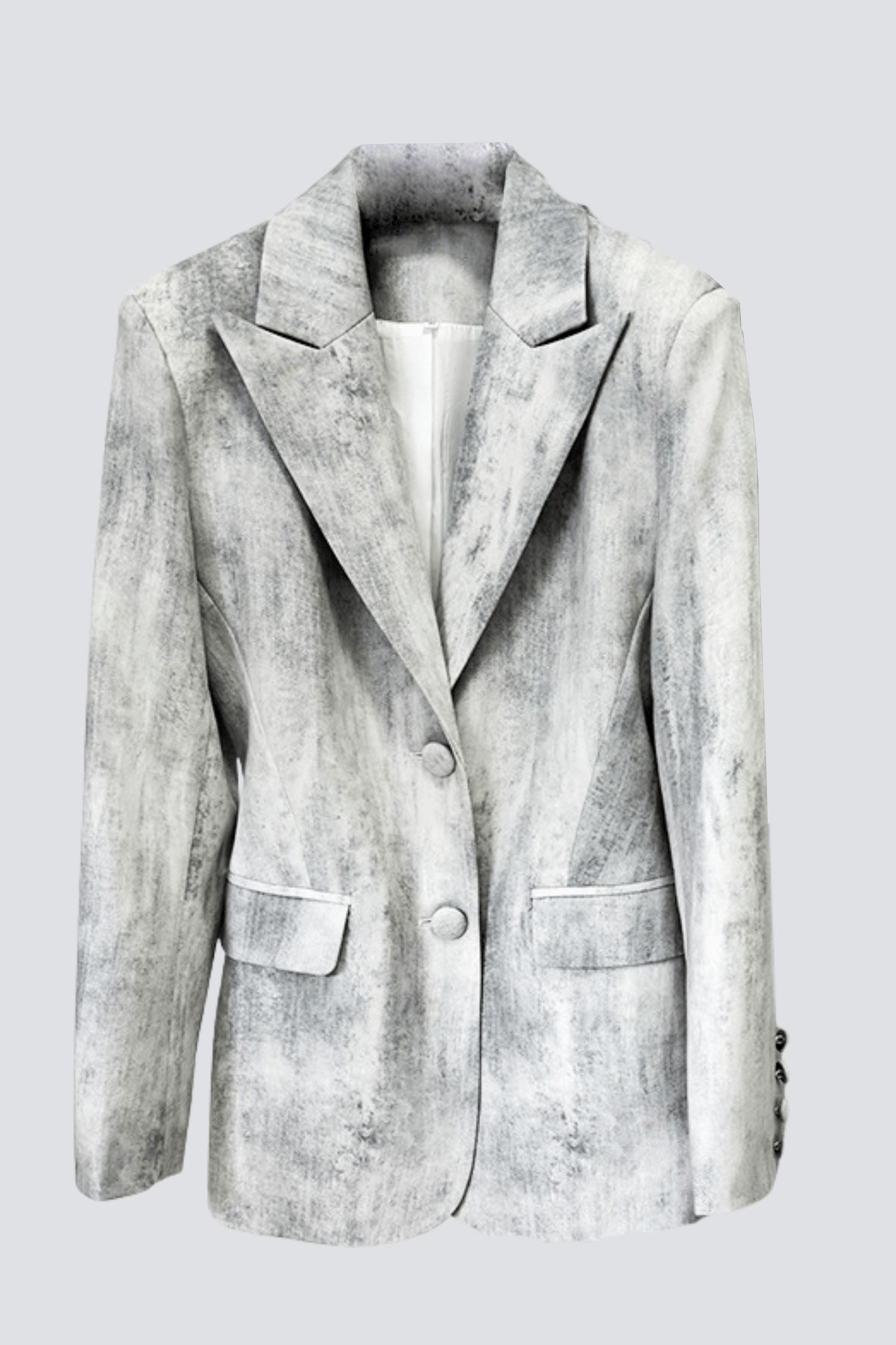 Flowering Girl Women Isleta Print Blazer Two Piece Set - Grey