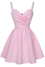 Flowering Girl Women Satin Ruffle Hem Mini Dress