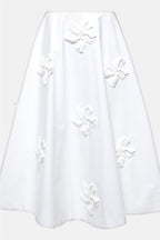 Flowering Girl Women 3D Floral High Waist Pocket Skirt