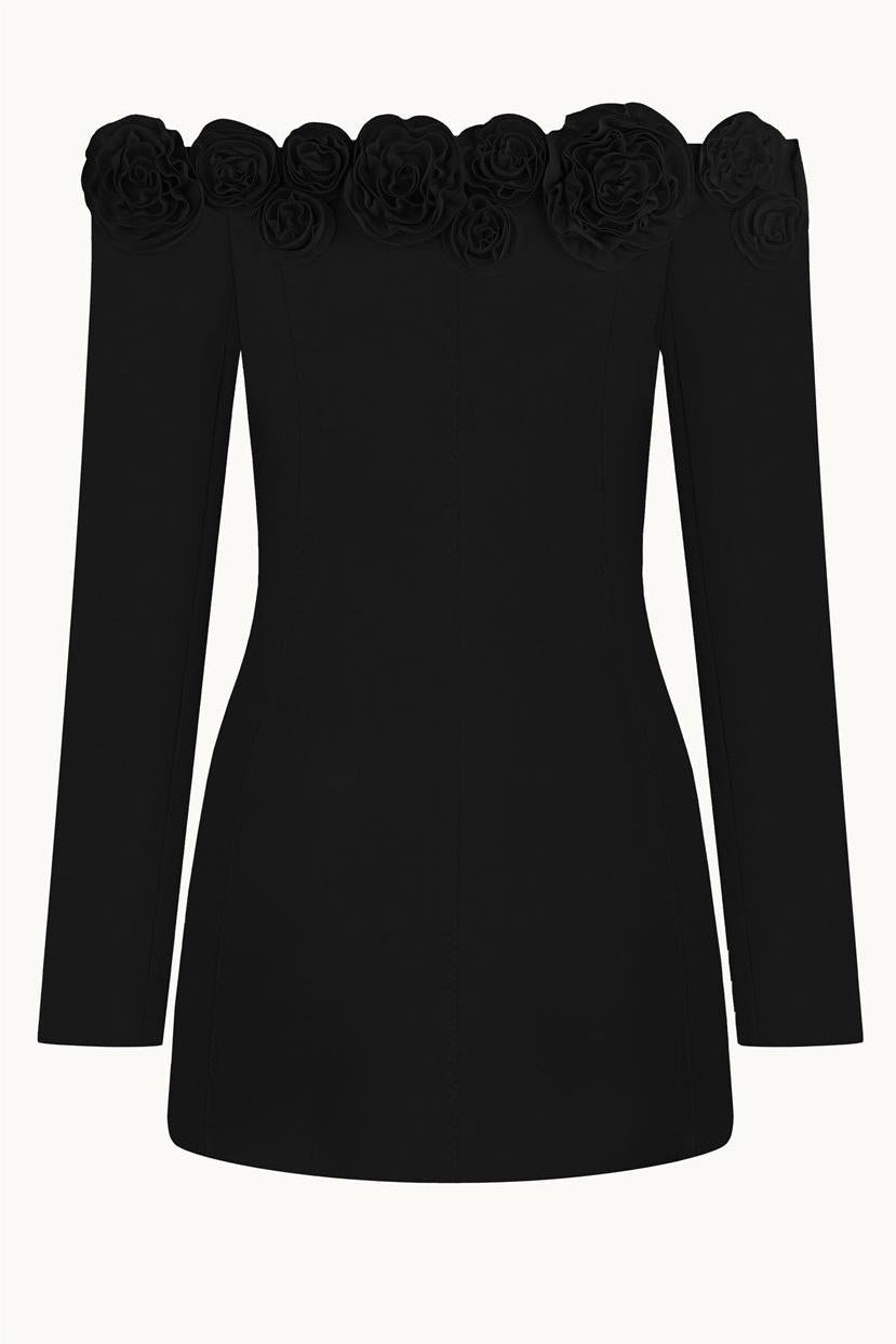 Flowering Girl Women 3D Floral Off-Shoulder Mini Dress