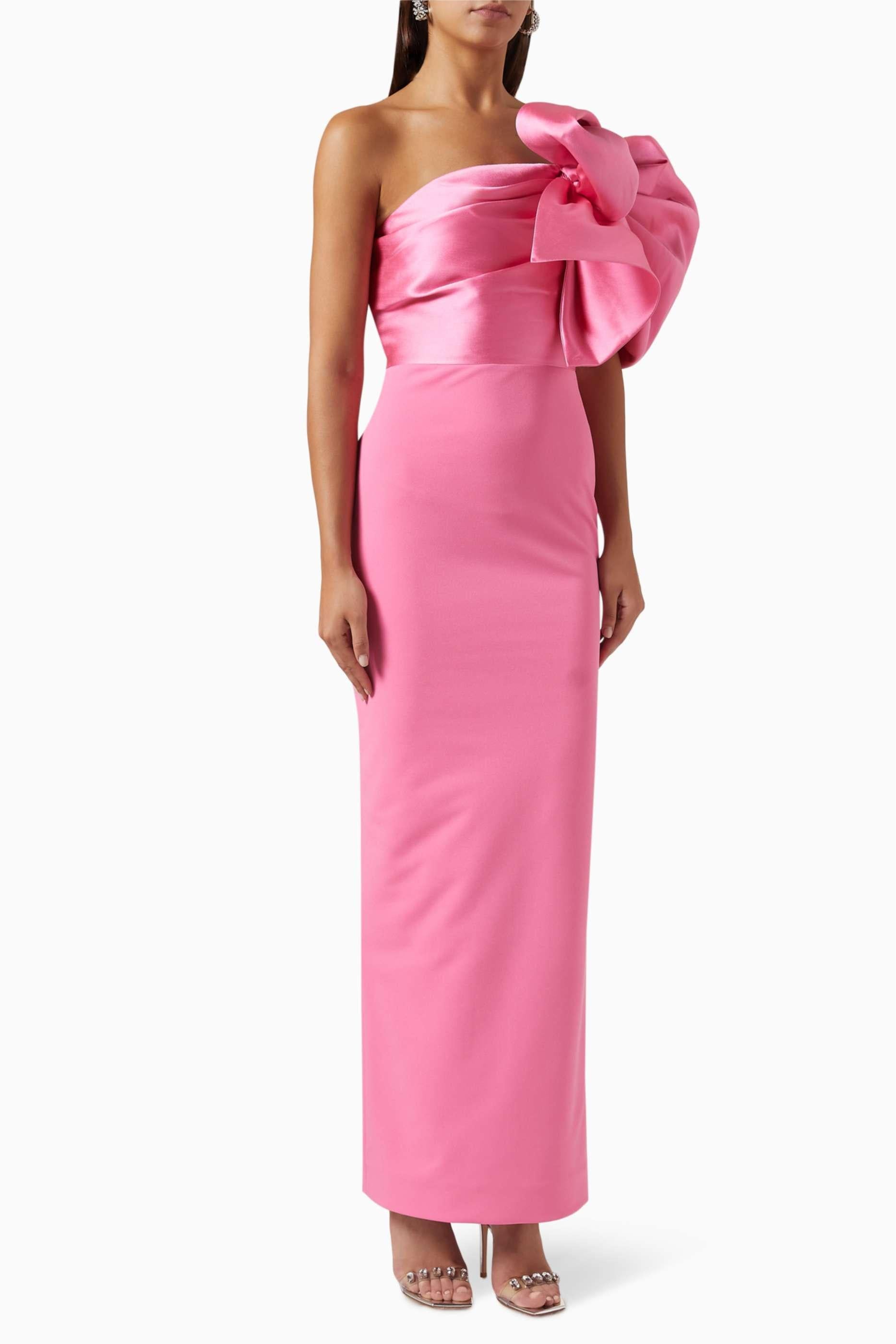 Flowering Girl Women Satin Bow Sleeveless Midi Dress