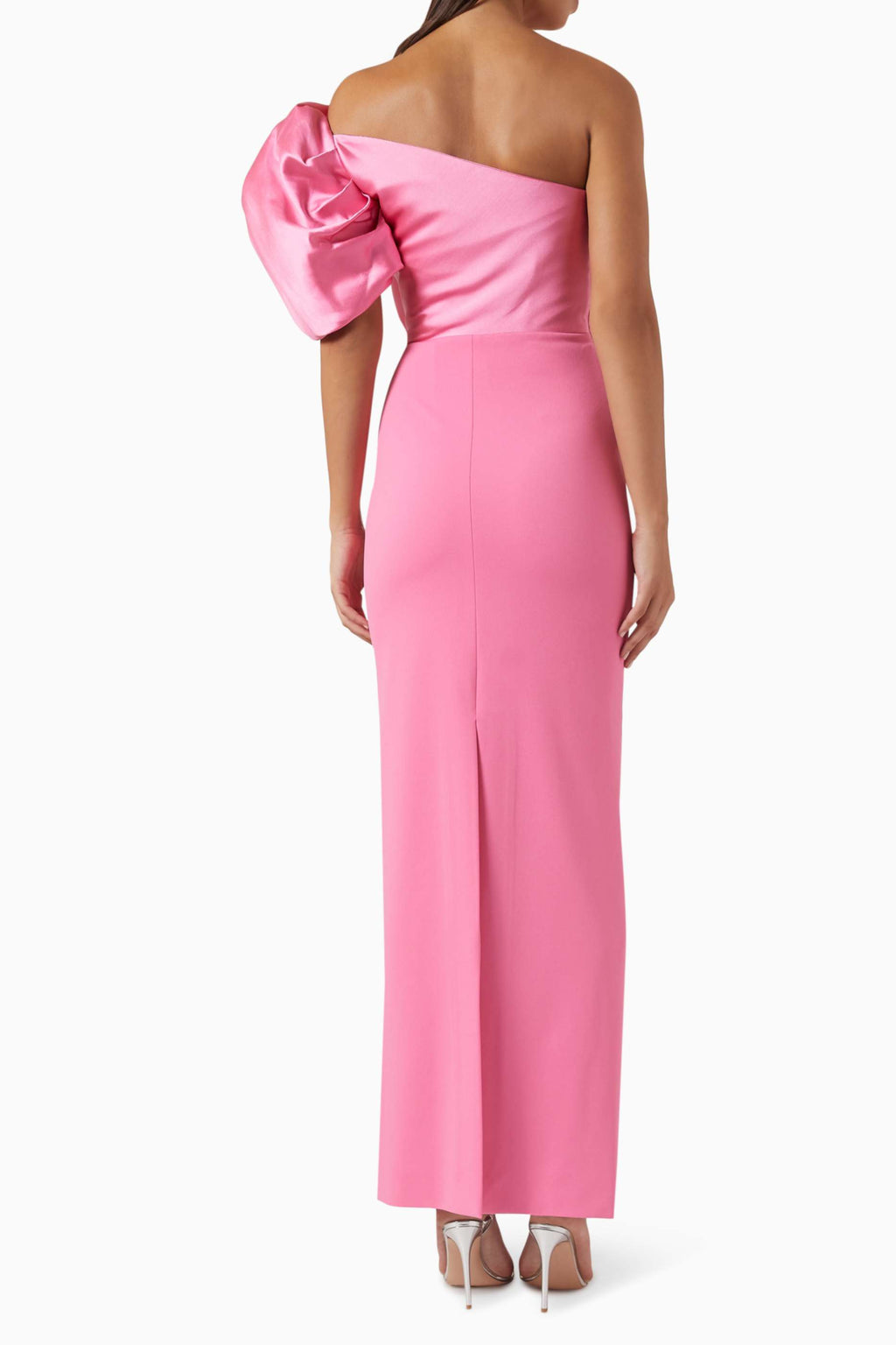Flowering Girl Women Satin Bow Sleeveless Midi Dress