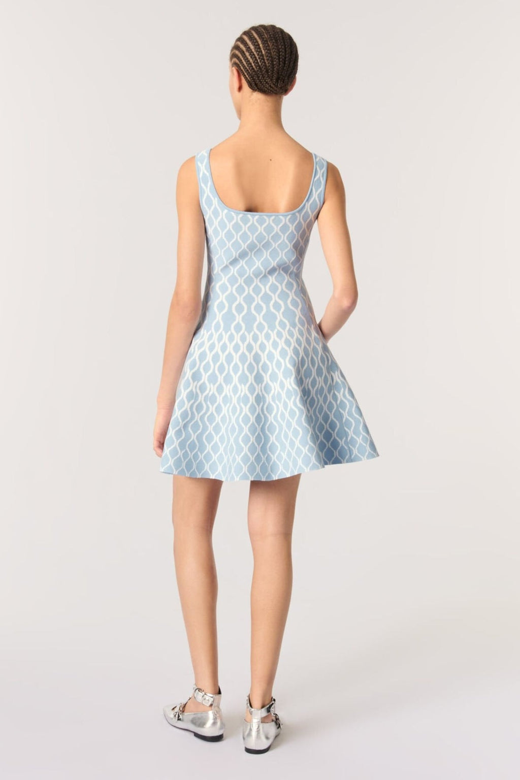 Flowering Girl Women Hélène Patterned-Jacquard Sleeveless Mini Dress