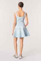 Flowering Girl Women Hélène Patterned-Jacquard Sleeveless Mini Dress