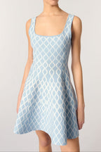 Flowering Girl Women Hélène Patterned-Jacquard Sleeveless Mini Dress