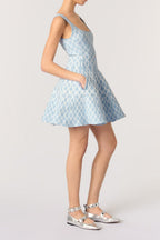 Flowering Girl Women Hélène Patterned-Jacquard Sleeveless Mini Dress