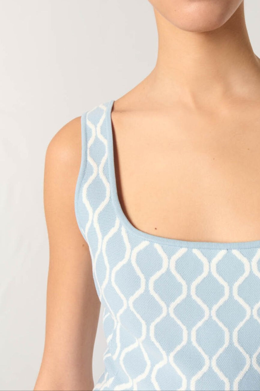 Flowering Girl Women Hélène Patterned-Jacquard Sleeveless Mini Dress