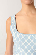 Flowering Girl Women Hélène Patterned-Jacquard Sleeveless Mini Dress