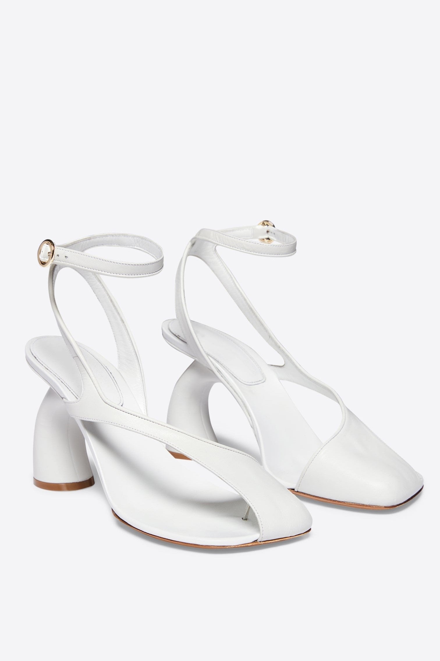 Flowering Girl Women Janelle Cutout Heeled Sandals - White