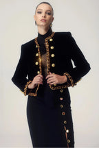 Flowering Girl Women Janice Sequin Embroidery Velvet Jacket