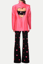 Flowering Girl Women Jawel Heart Sequin Two Piece Set