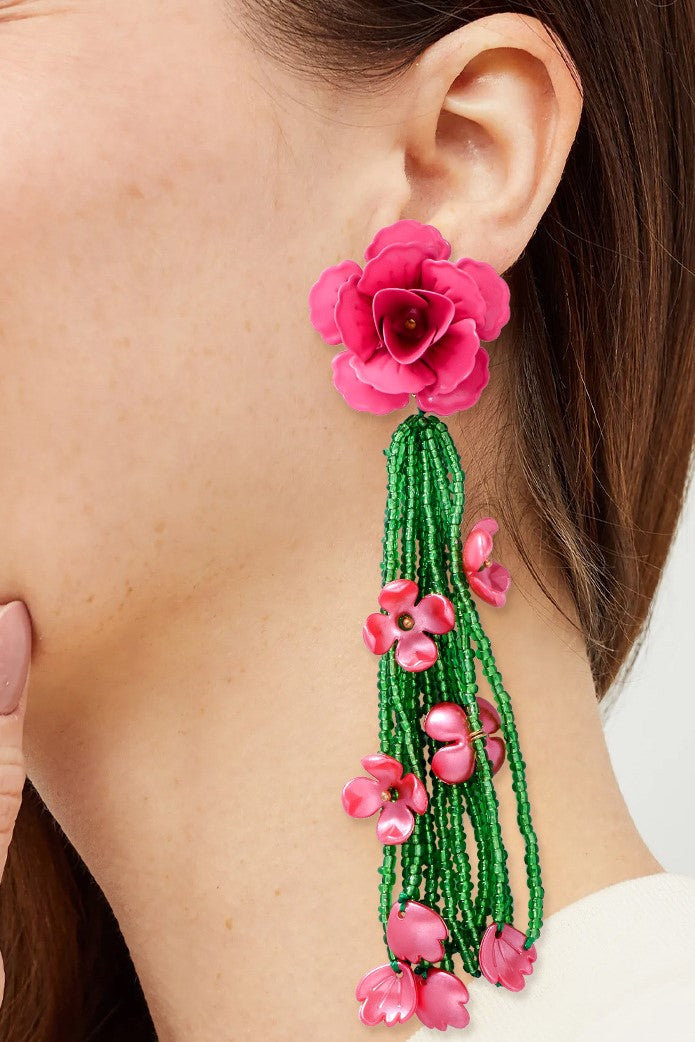 Flowering Girl Women Jocelyn Floral Bead Earrings