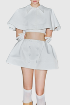 Jonas Cape Top & Mini Skirt Set