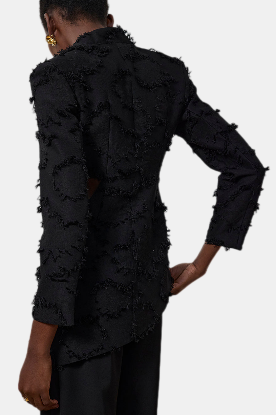 Flowering Girl Women Jovie Fringe Cutout Asymmetric Blazer
