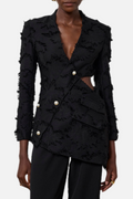 Flowering Girl Women Jovie Fringe Cutout Asymmetric Blazer