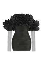 Flowering Girl Women Joyanne Off Shoulder Flower Mesh Mini Dress