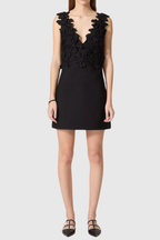 Flowering Girl Women Juliete Floral Plunge Sleeveless Mini Dress
