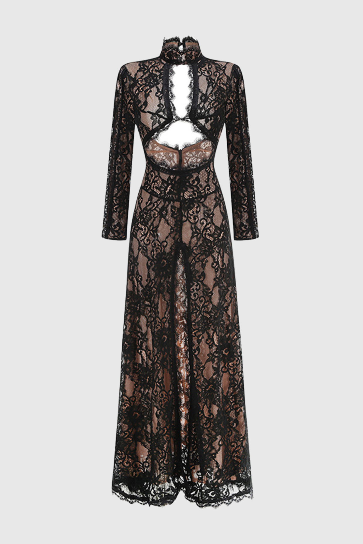 Flowering Girl Women Juselius Lace Cutout Maxi Dress - Black