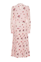 Flowering Girl Women Jutalak Rose Print Pleated Midi Dress