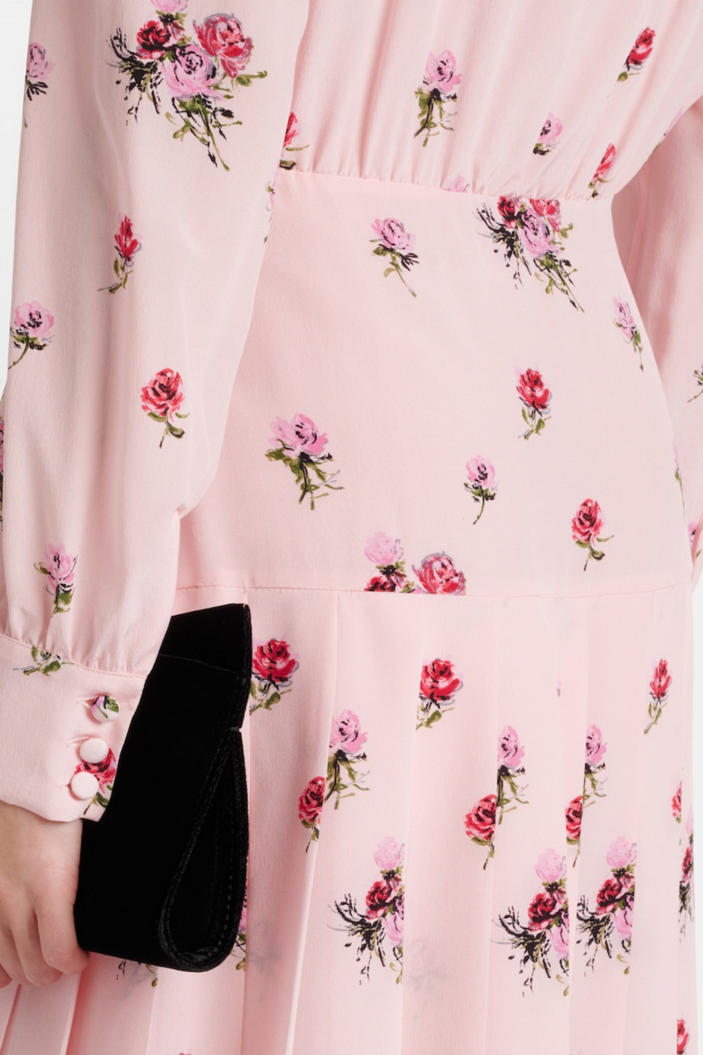 Flowering Girl Women Jutalak Rose Print Pleated Midi Dress
