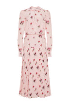 Flowering Girl Women Jutalak Rose Print Pleated Midi Dress