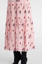 Flowering Girl Women Jutalak Rose Print Pleated Midi Dress