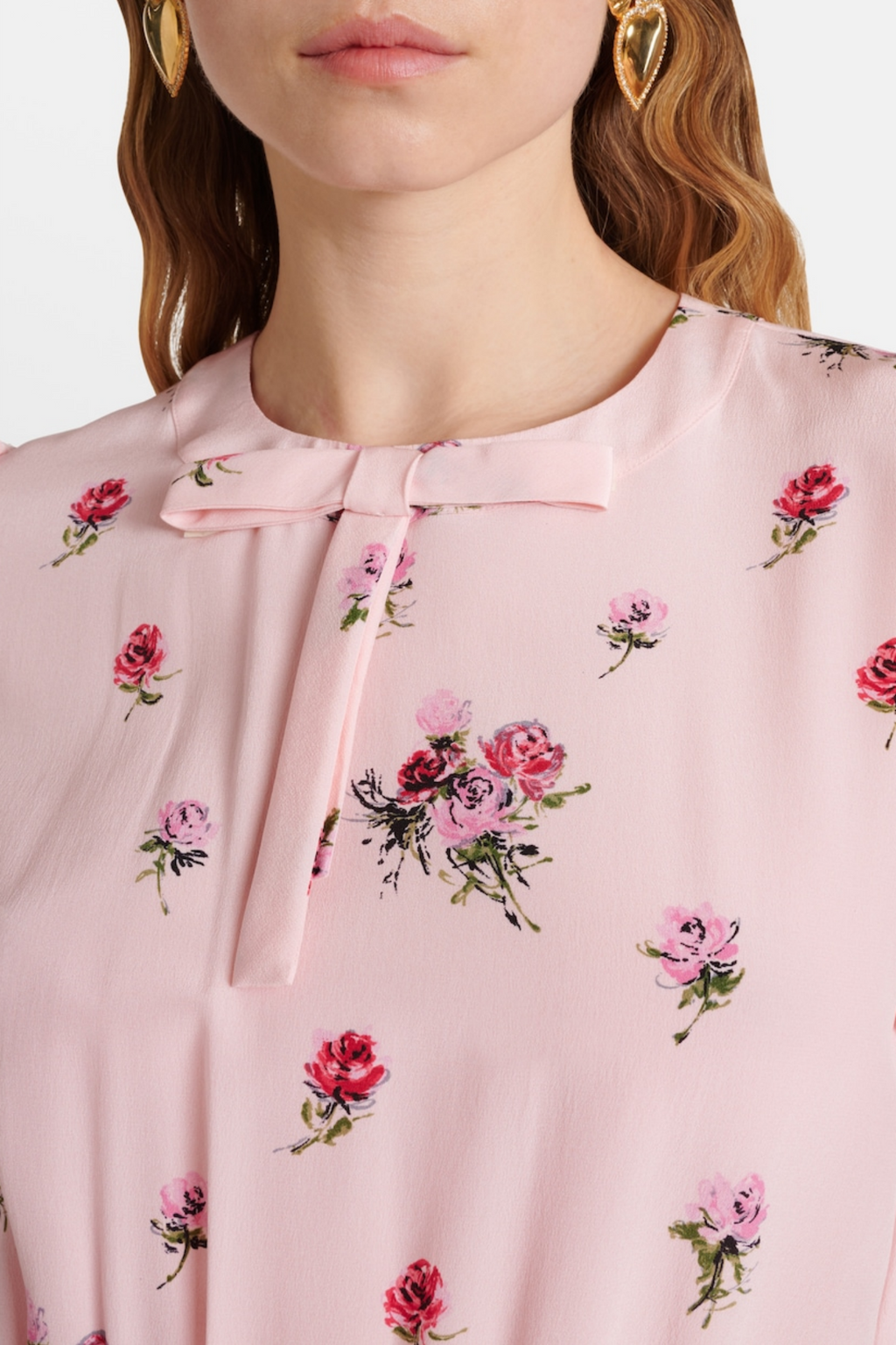 Flowering Girl Women Jutalak Rose Print Pleated Midi Dress