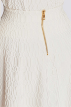 Kabin Crocodile Knit Top - White