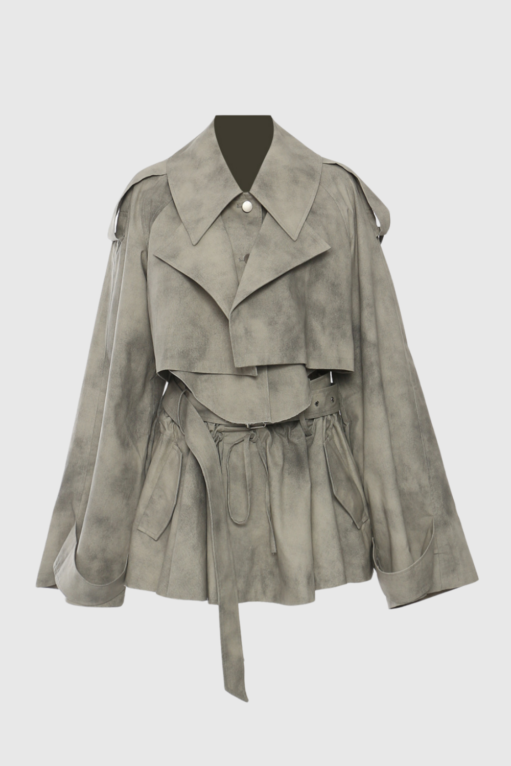 Flowering Girl Women Kaitlyn Print Deconstruct Trench Two Piece Set